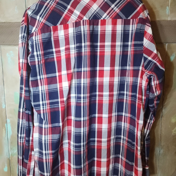 American Eagle Outfitters Red and Blue Plaid Shirt - Picture 2 of 2
